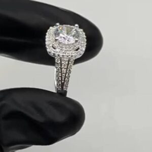 silver engagement ring