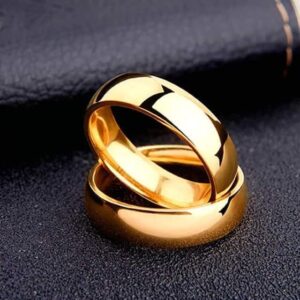 Titanium rings Gold (A pair)