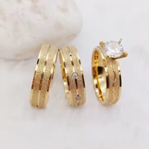 3 in 1  wedding ring set