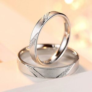 ORONZO 925 Sterling Silver Couple Rings
